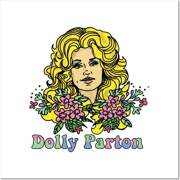 dolly parton full colours Wall Art by Mortensen